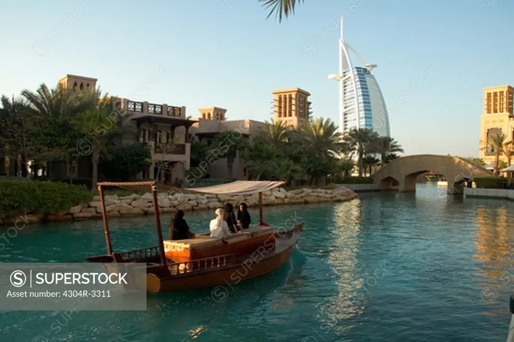 View of Madinat Jumeirah seen from the lake