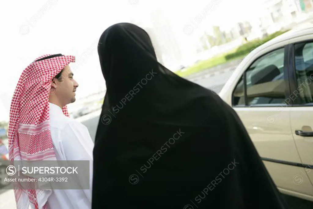 Arab couple on a conversation