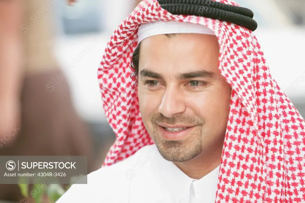 Arab man with full of joy