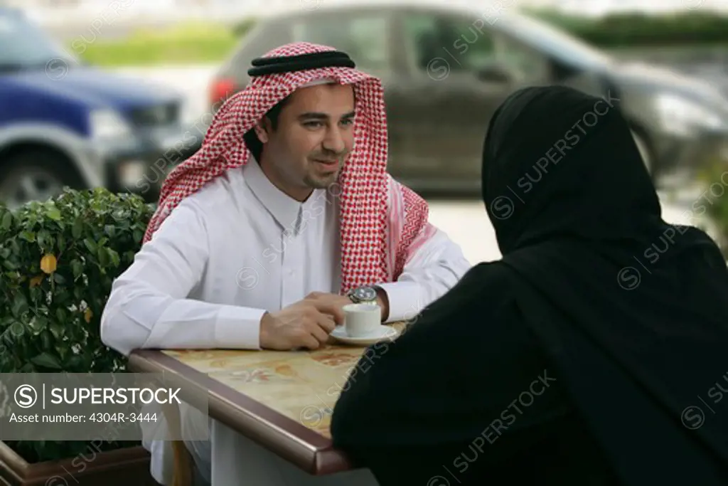 Arab Couple on a coffee break