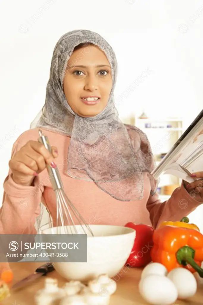 Arab lady cooking