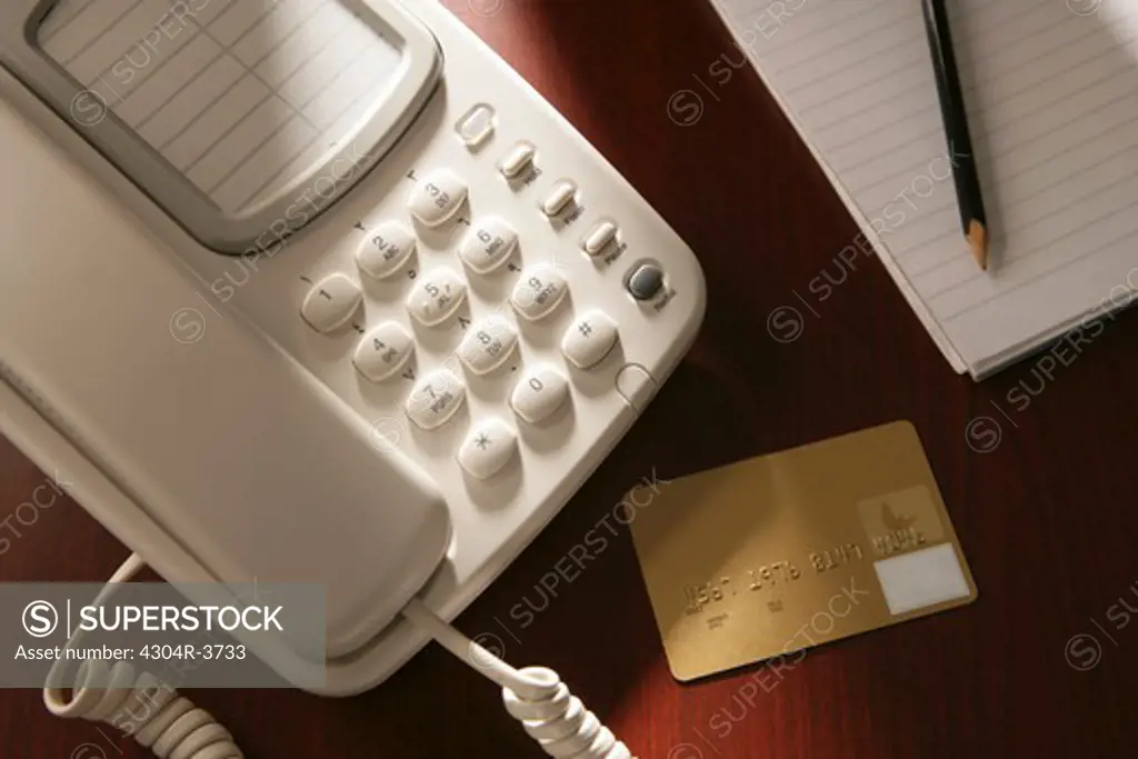 Credit Card and a telephone