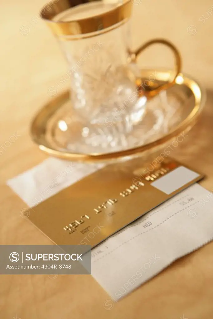 Credit Card with a receipt