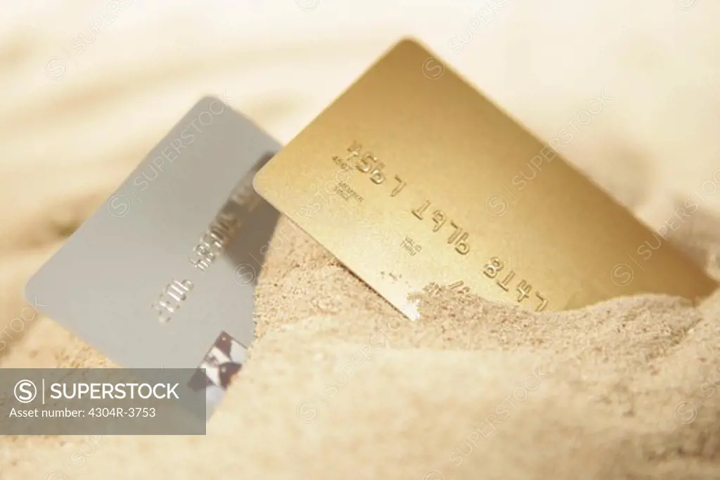 Credit Card on a sand