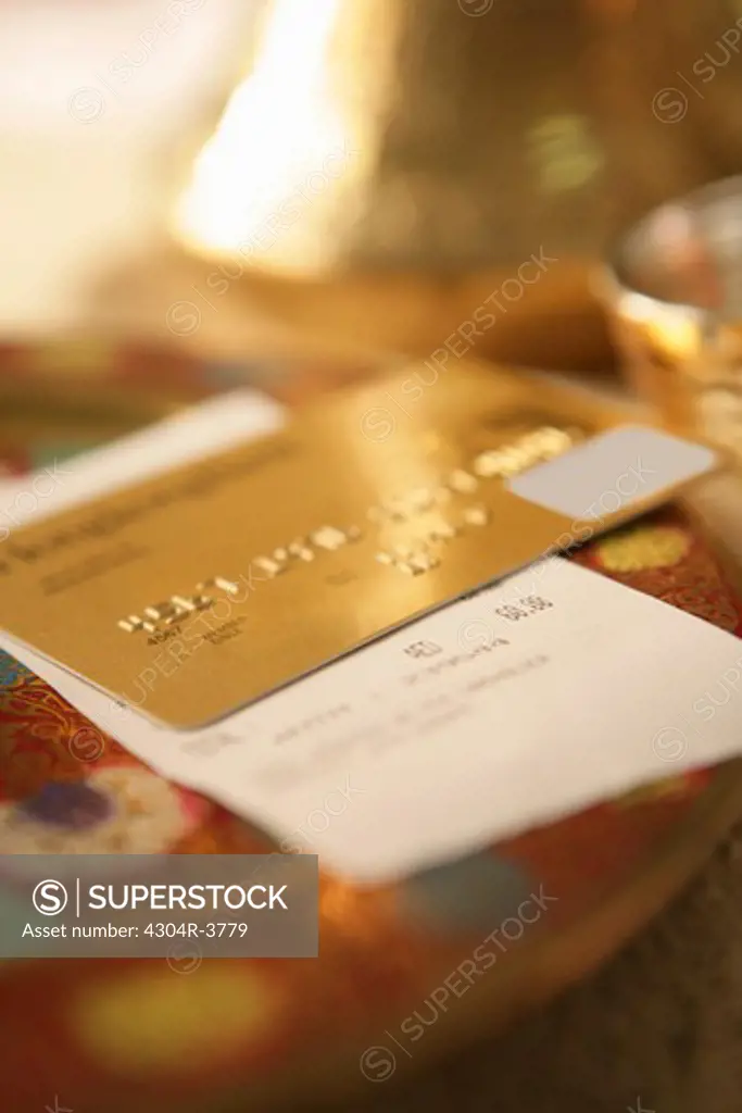 Credit Card with a receipt
