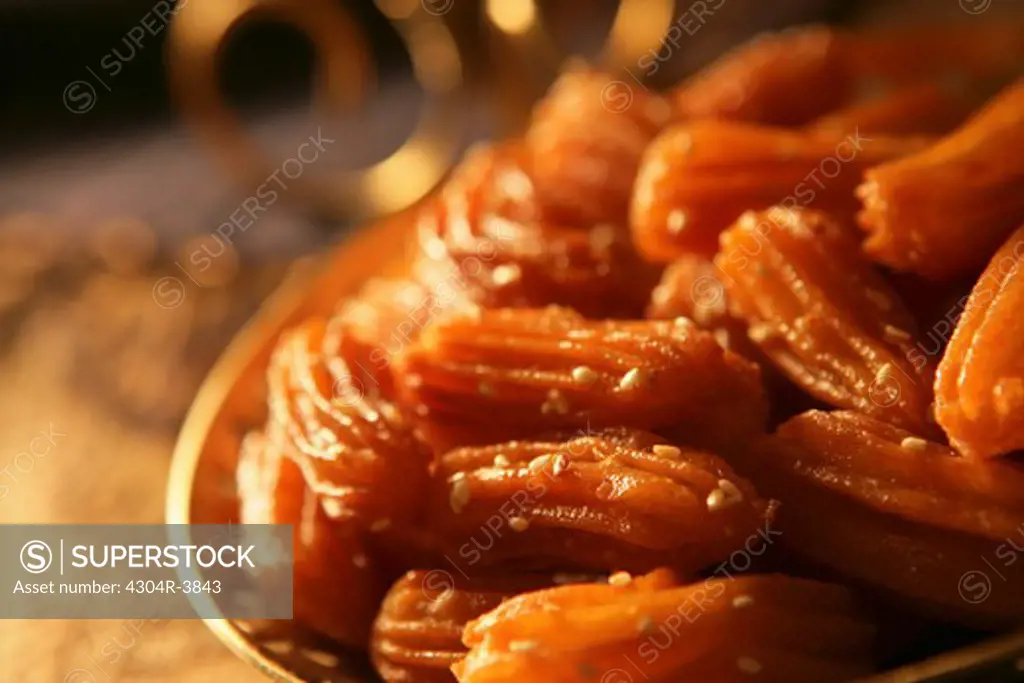 Arabic Sweets - Sesame Honey Fritters