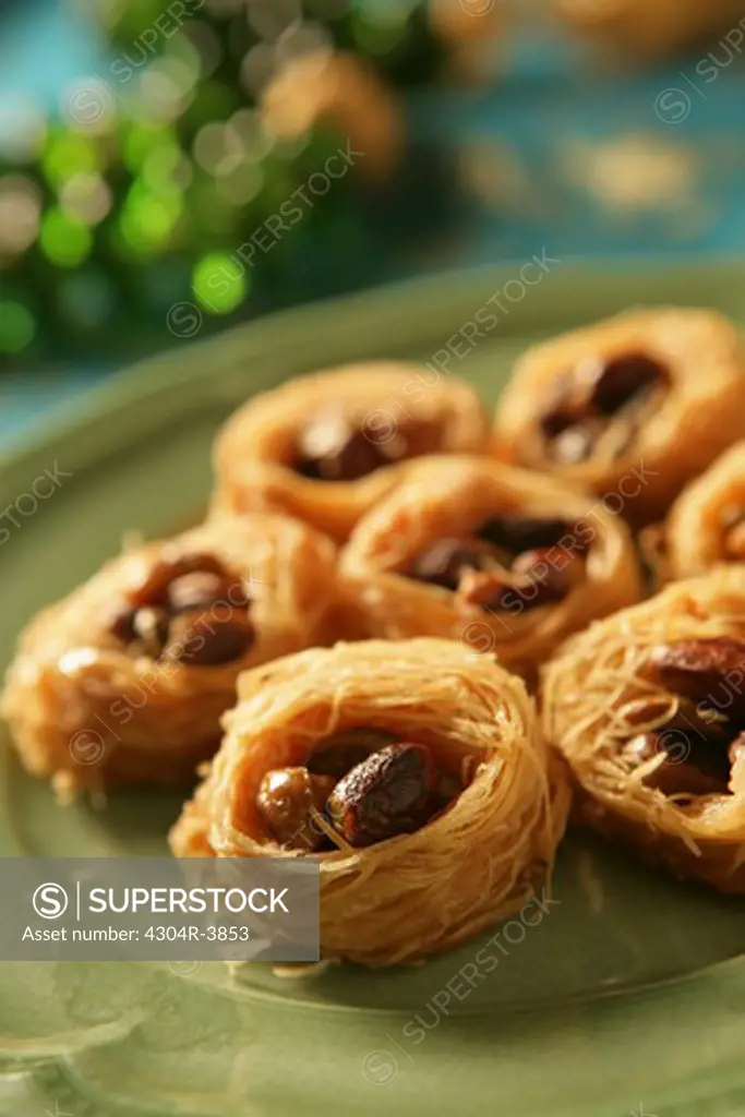 Arabic Sweets made of Pistachio and pastry