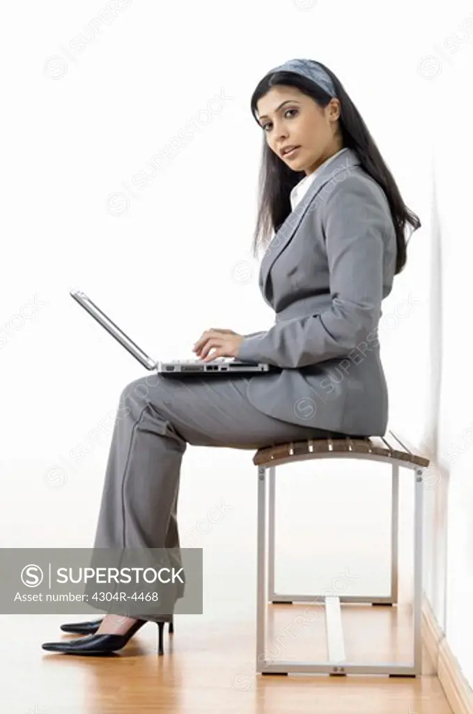 Lady with computer