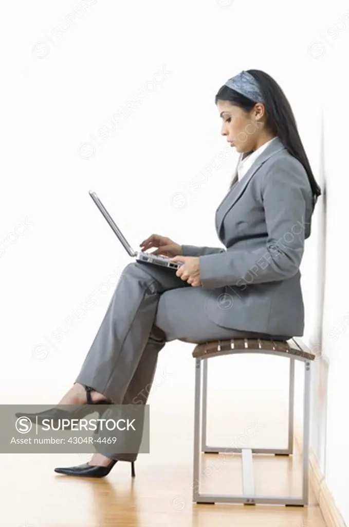 Lady with computer