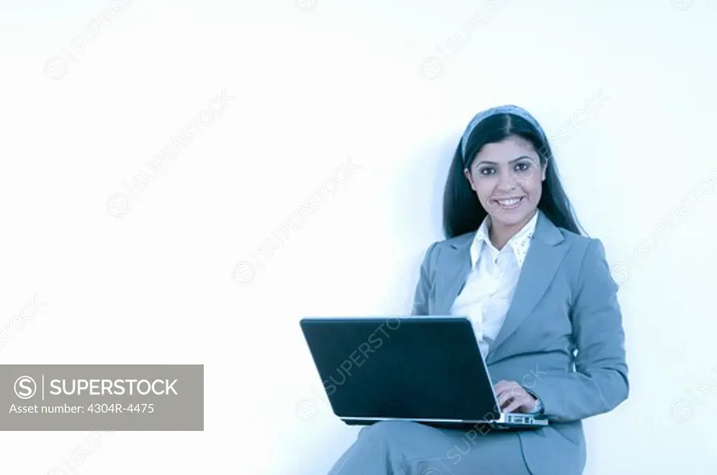 Lady with computer