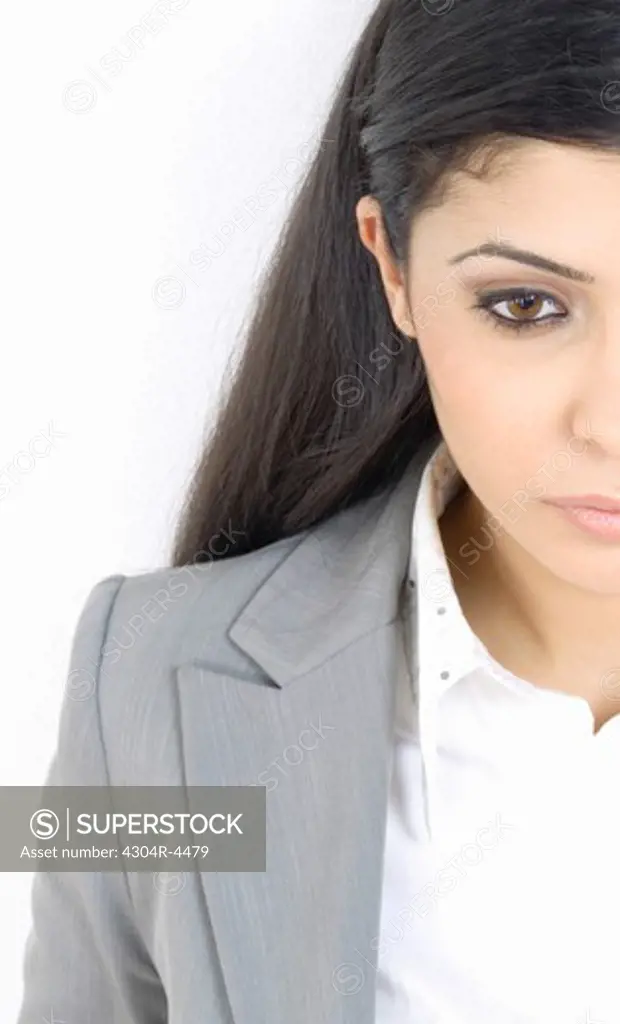 Close up of a woman in business attire