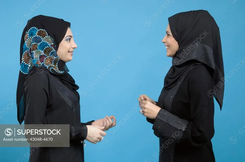 Two Arab Ladies talking