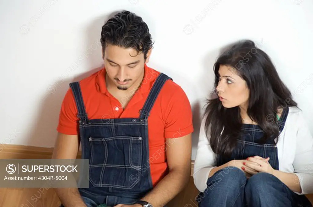 Young couple talking