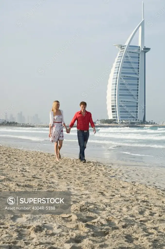 Couple on the beach, Dubai, United Arab Emirates