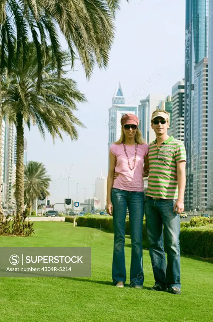 Couple standing in Dubai, United Arab Emirates