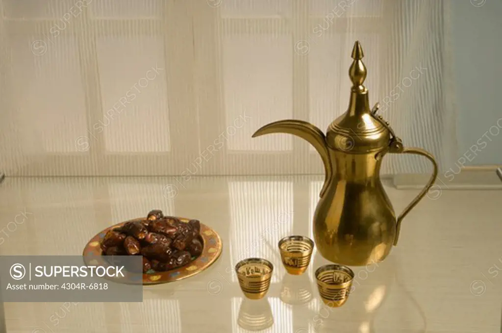 Arabic coffee with dates