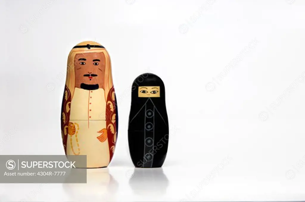 Pair of Arabian matryoshka dolls