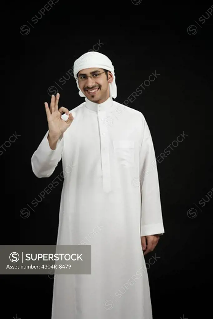 Arab man gesturing good