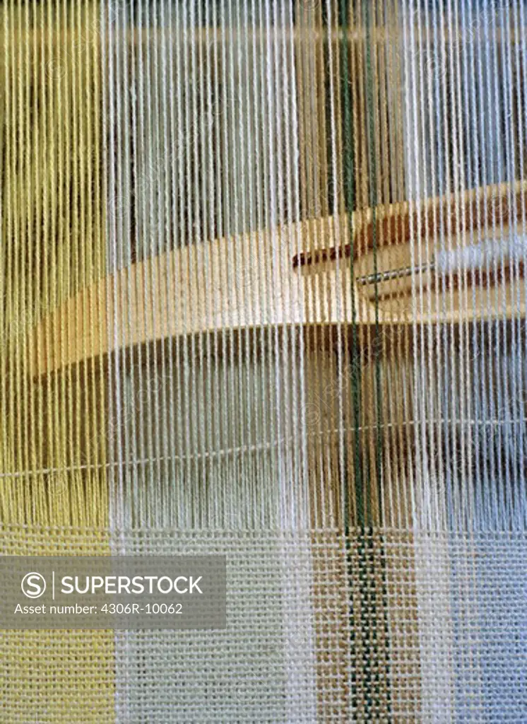A weave in a loom.