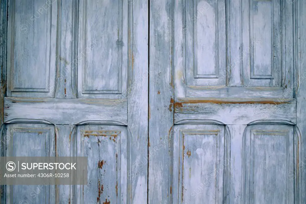 A blue wooden door, Canary Islands.