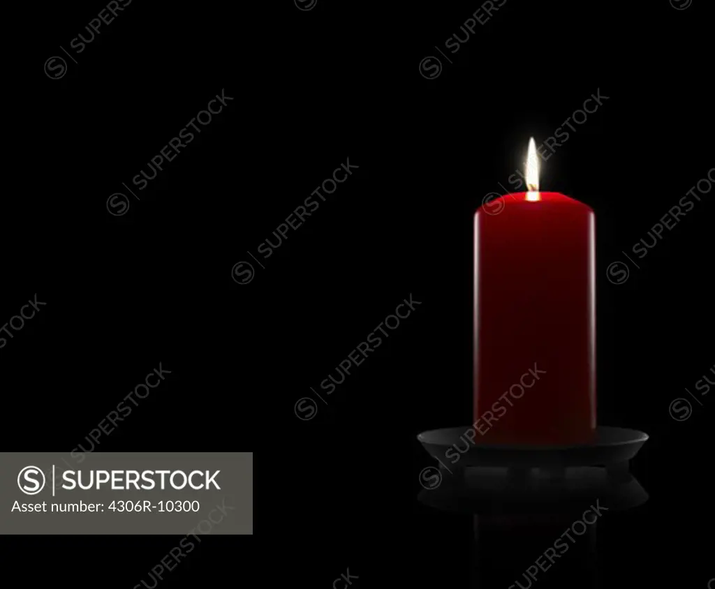 A red candle.