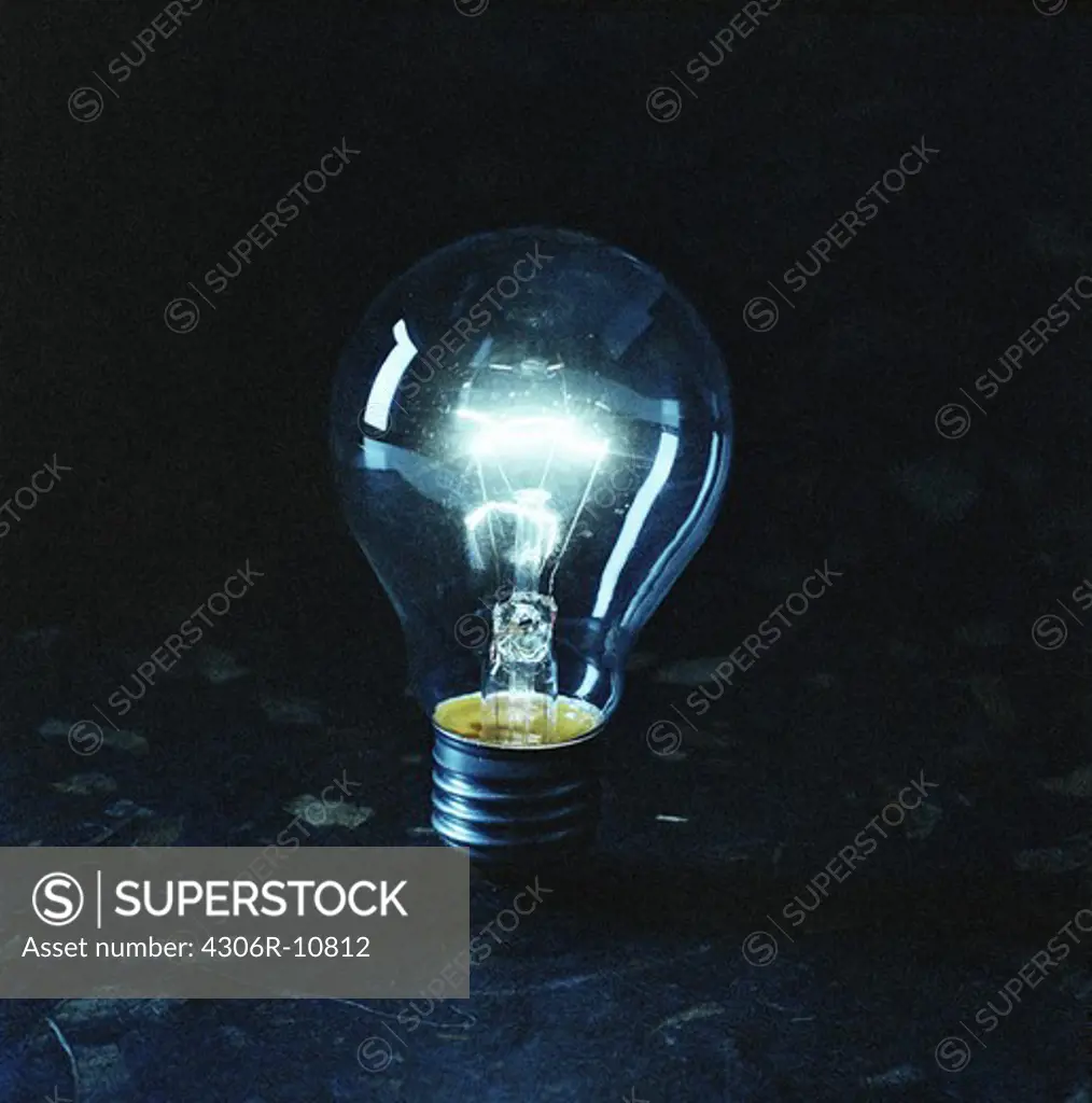 Light bulb with black background,Sweden.