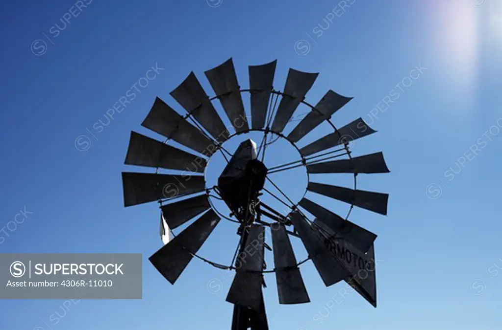 Wind turbine, Patagonia, Argentina.