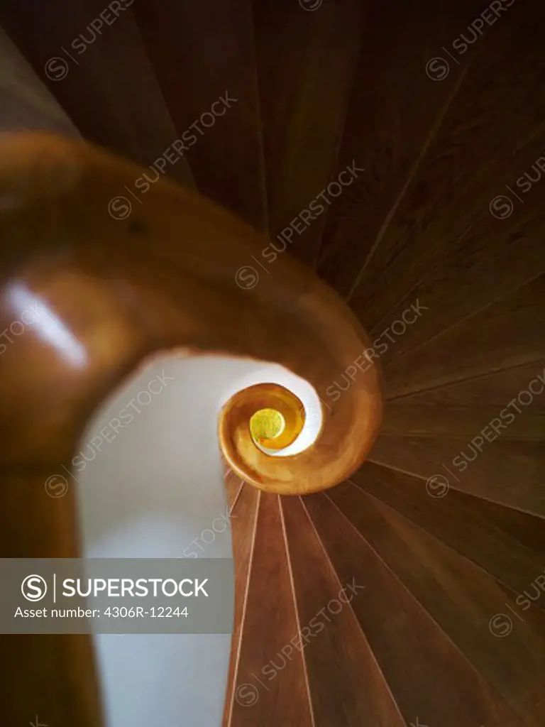 Spiral staircase, close-up, Sweden.