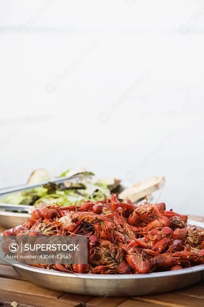 Crayfish on a plate, Sweden.