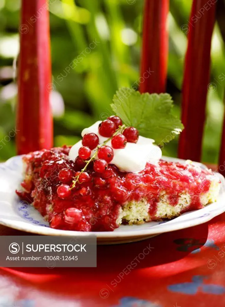 A cake with red currants, Sweden.