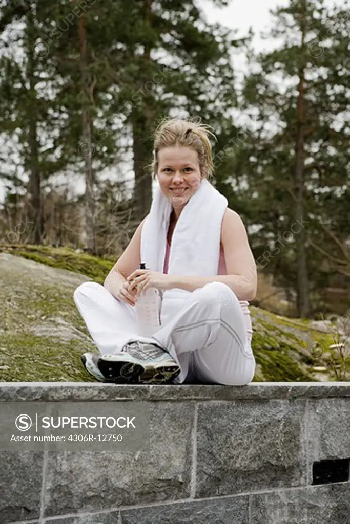 A woman wearing sports wear, Sweden.