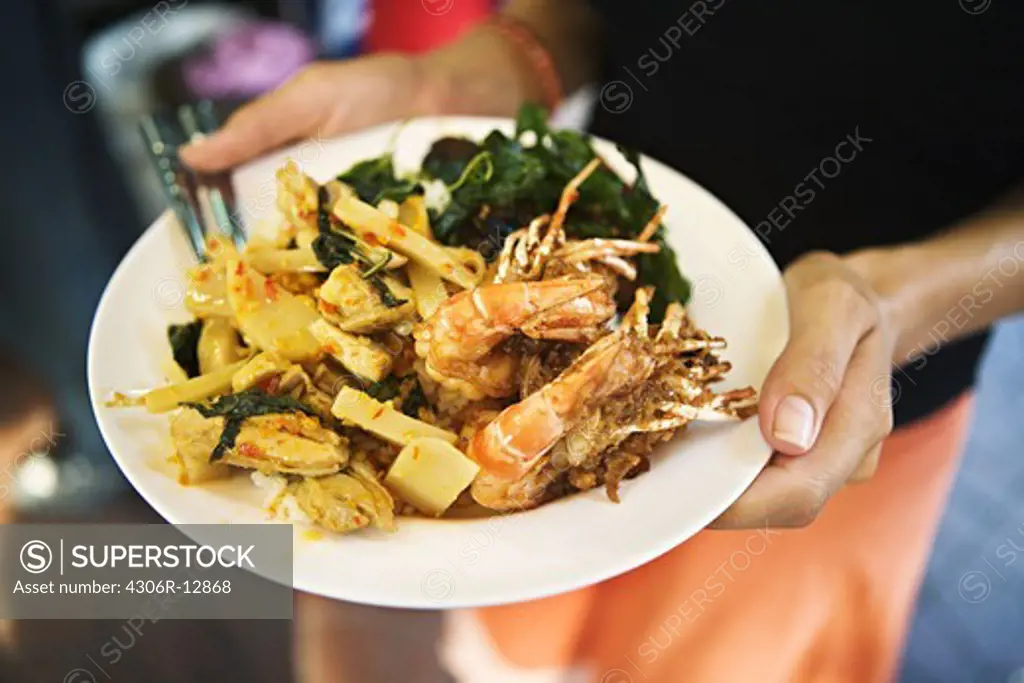 A plate of food, Thailand.
