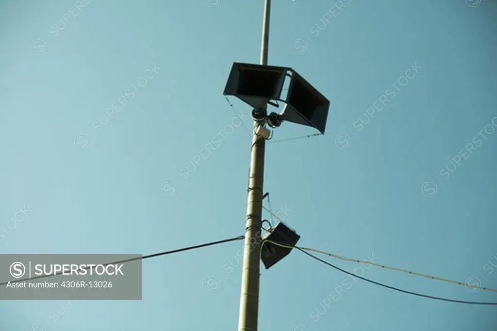 A loudspeaker on a pole, Sweden.