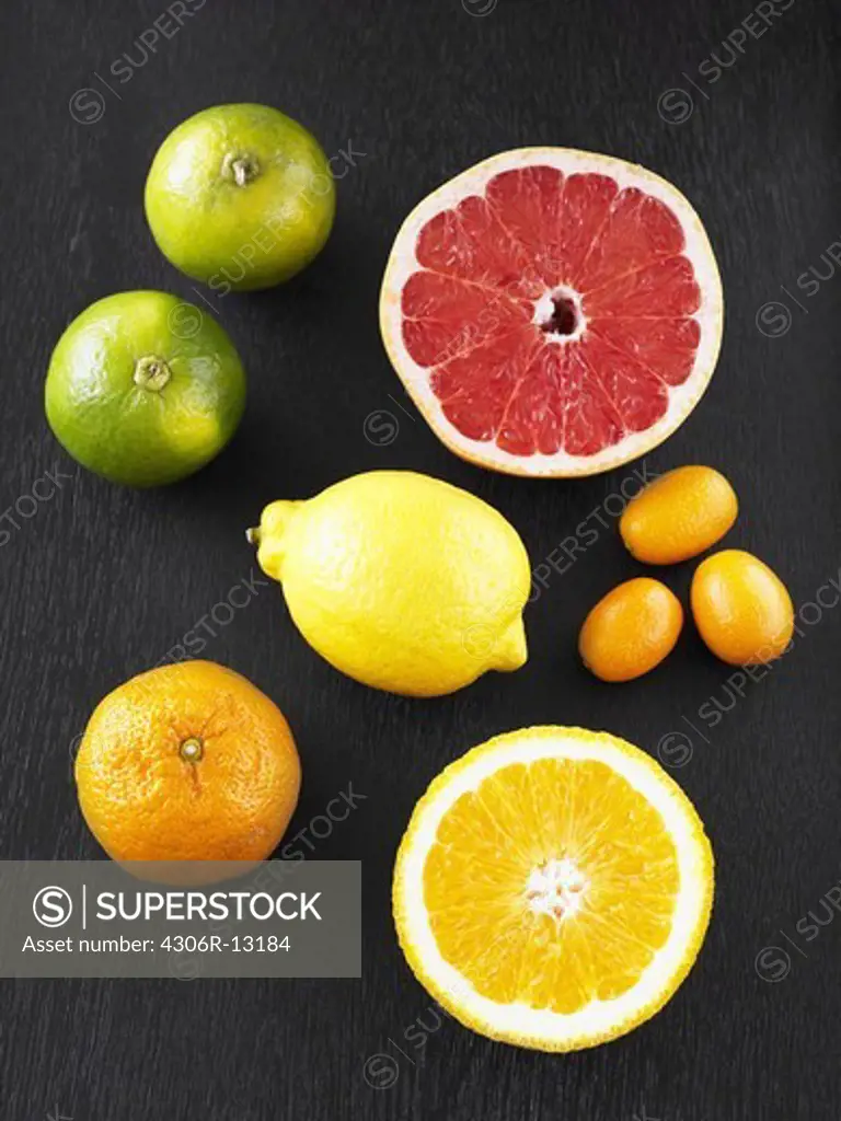 Different kinds of fruits.