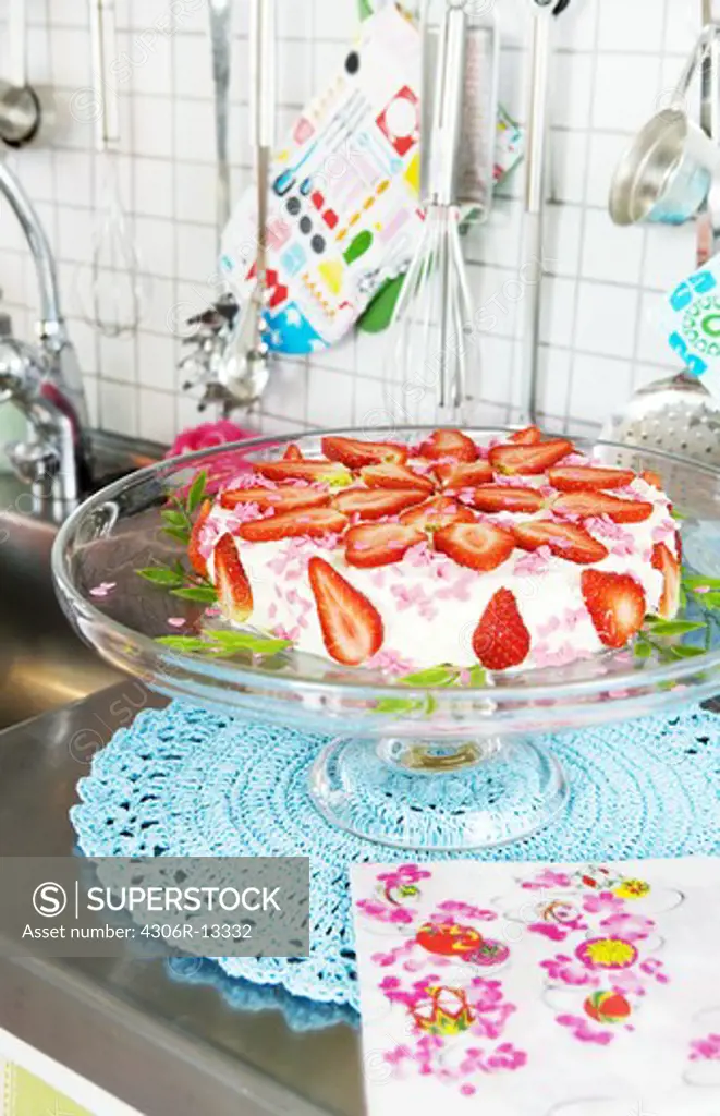A strawberry cake, Sweden.