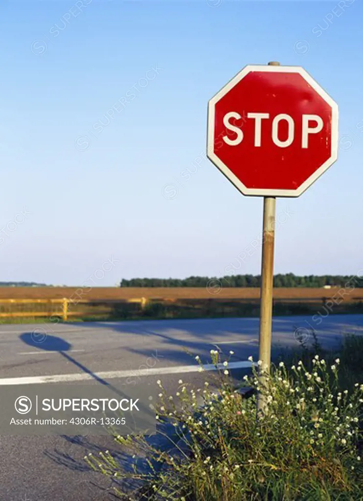 A stop sign, Sweden.