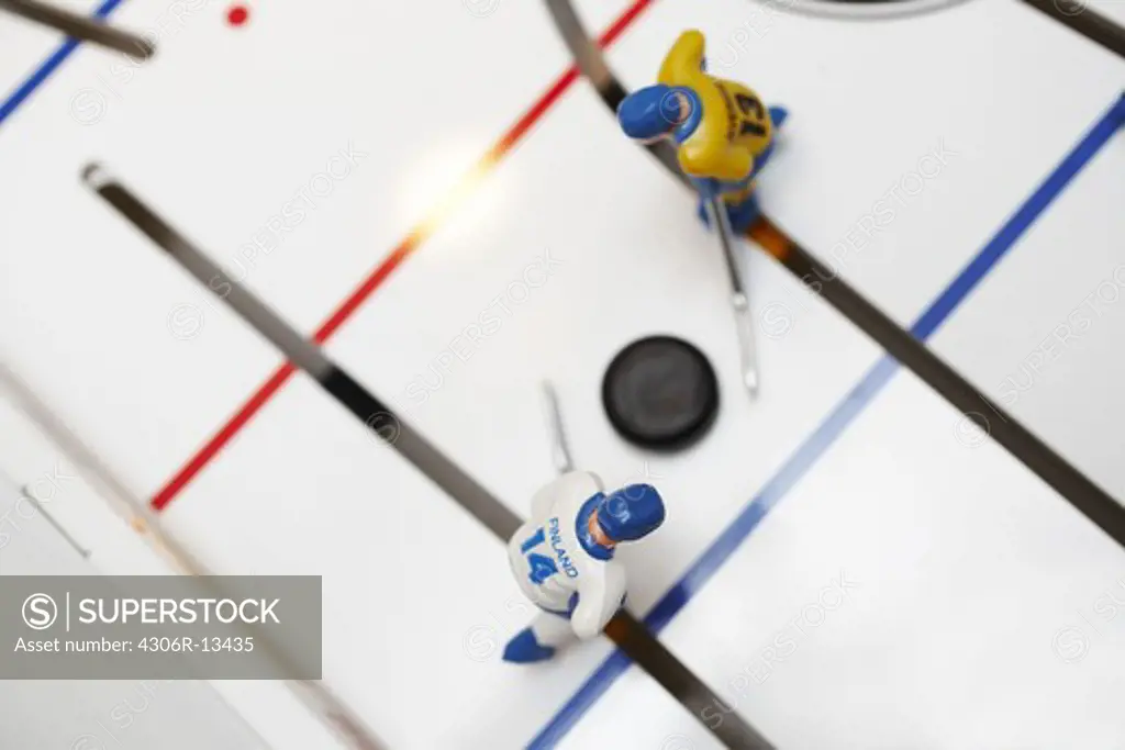 Ice hockey game, Sweden vs Finland, Close-up.