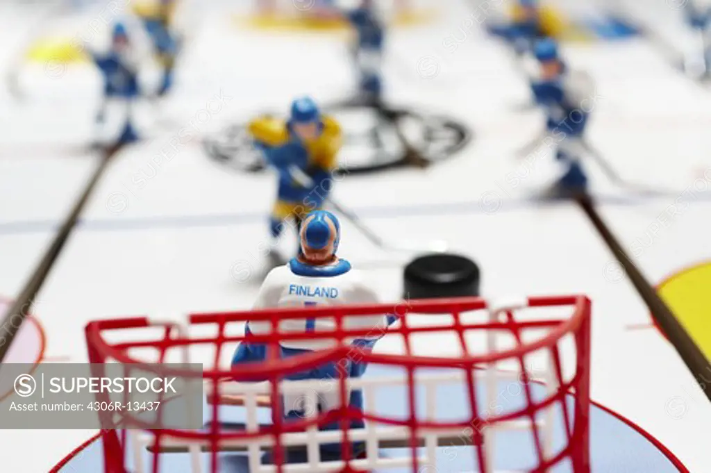 Ice hockey game, Sweden vs Finland, Close-up.