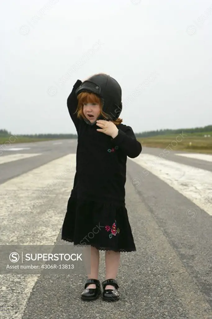 A girl at the airport, Sweden.