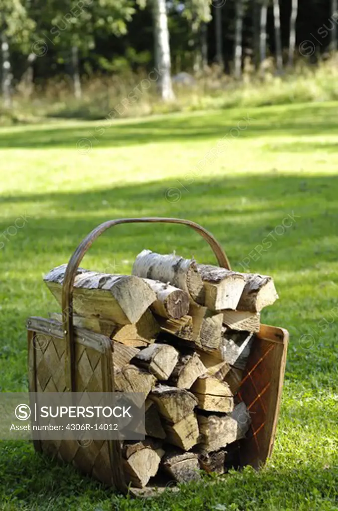 A basket of firewood, Sweden.