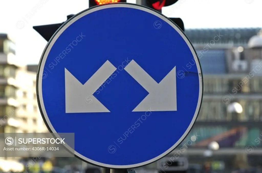 Road sign, Sweden.