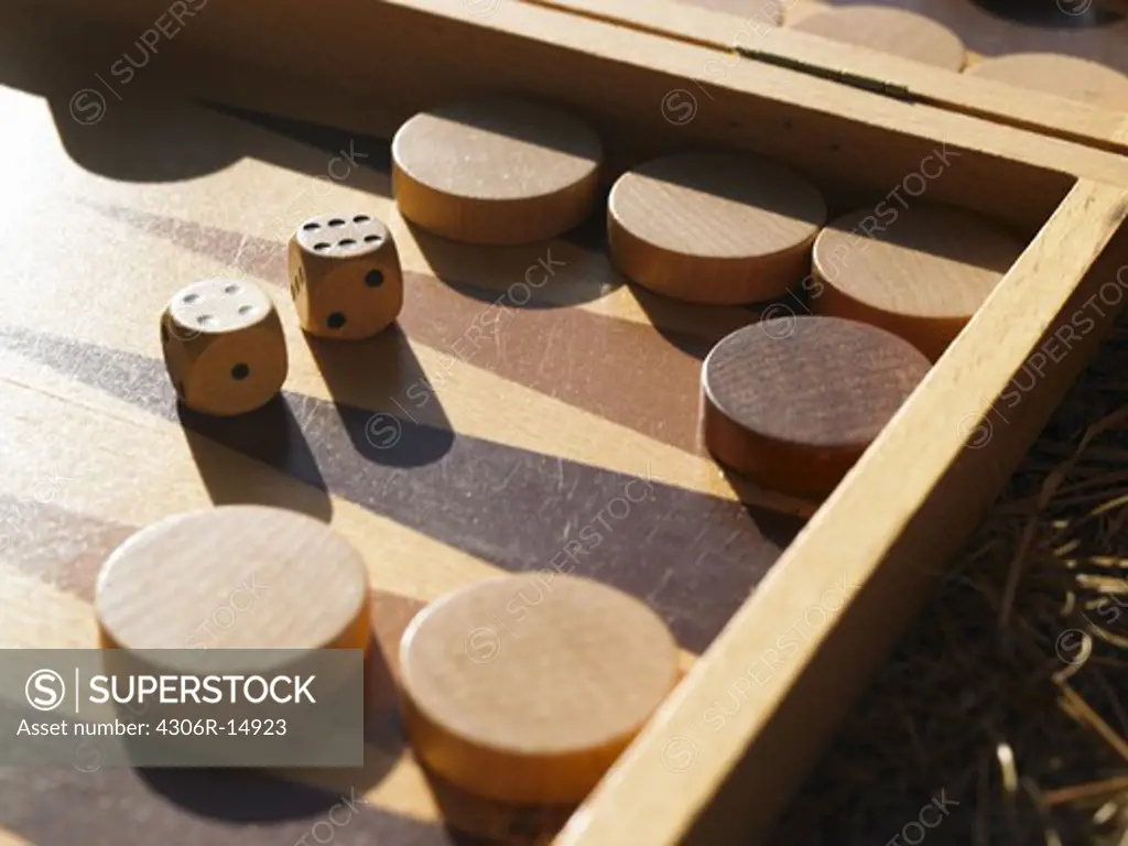 Backgammon, close-up.