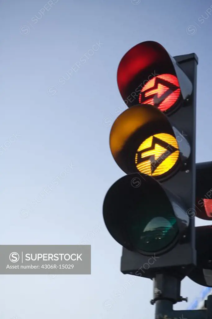 Traffic light, Stockholm, Sweden.