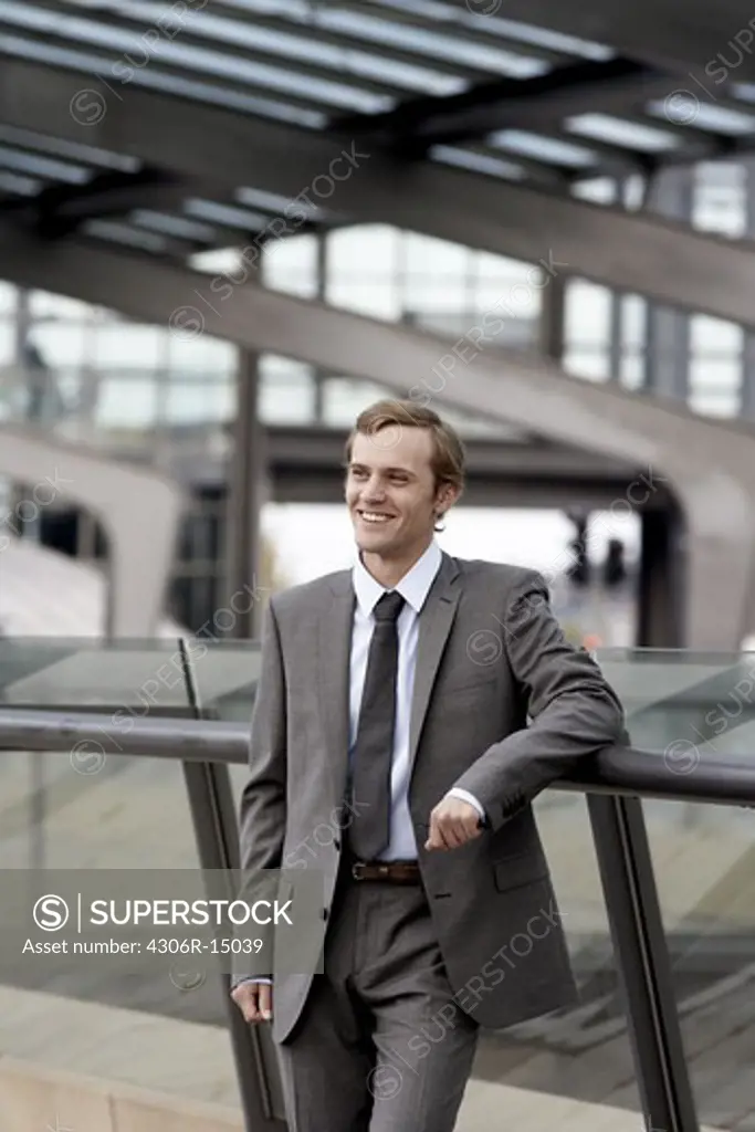 A businessman on the airport, Denmark.
