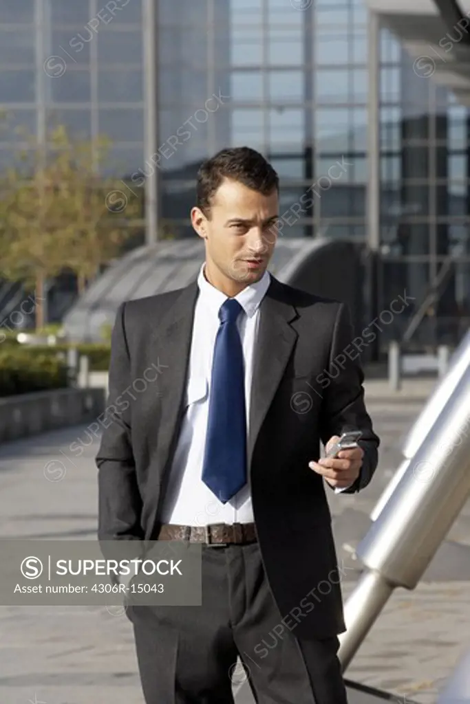 A businessman with a cellphone, Denmark.