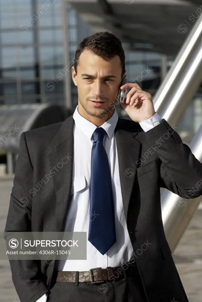 A businessman with a cellphone, Denmark.