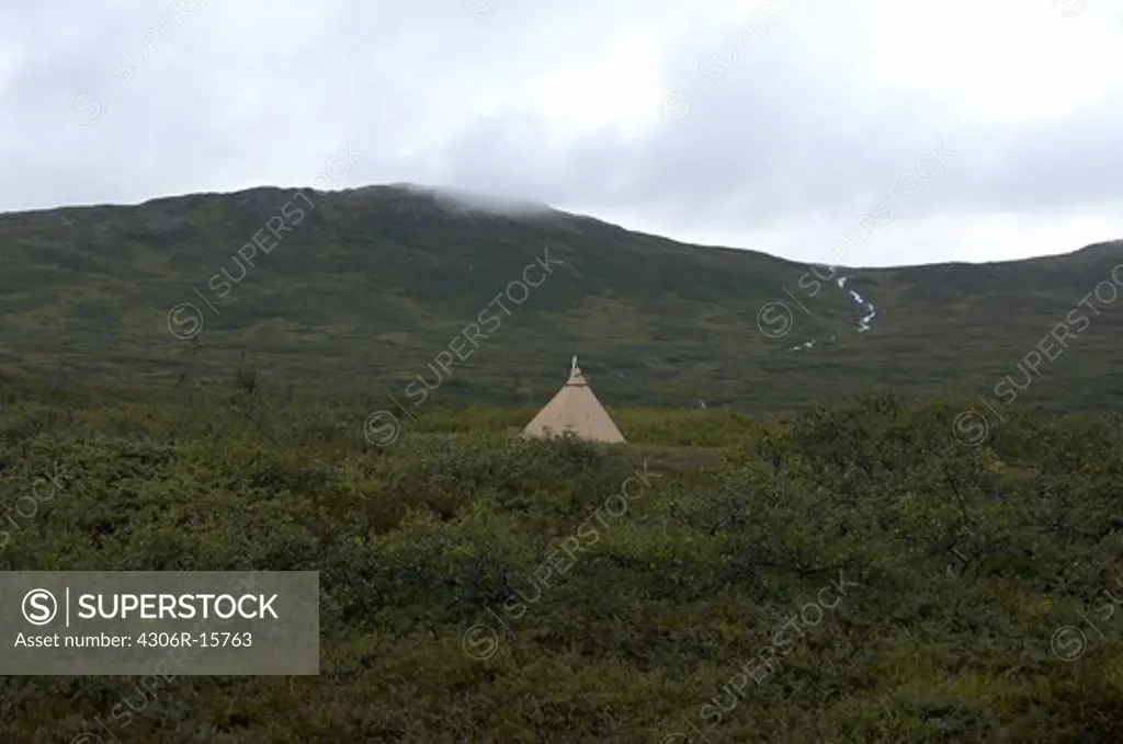 A tent on the mountain, Are, Jamtland, Sweden.