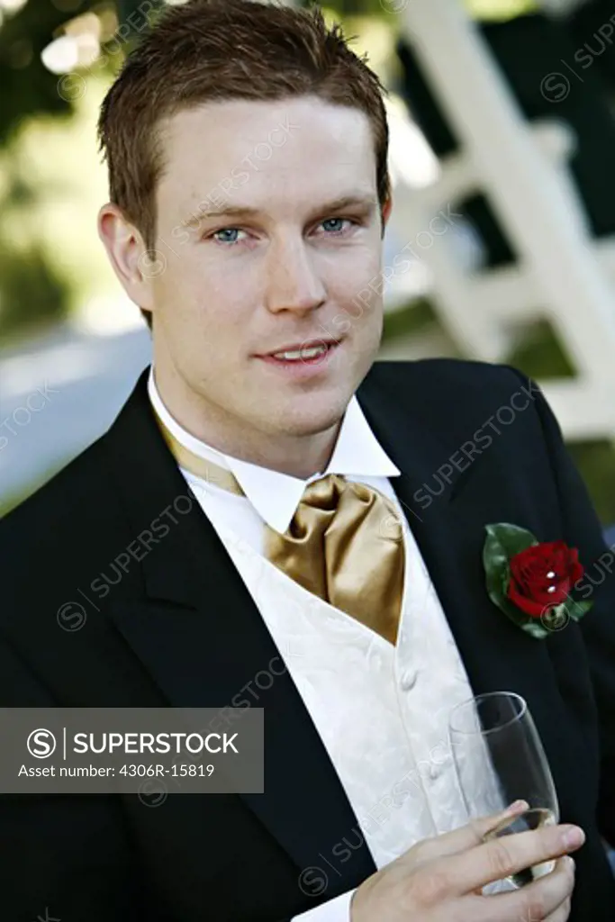 Portrait of a bridegroom, Sweden.