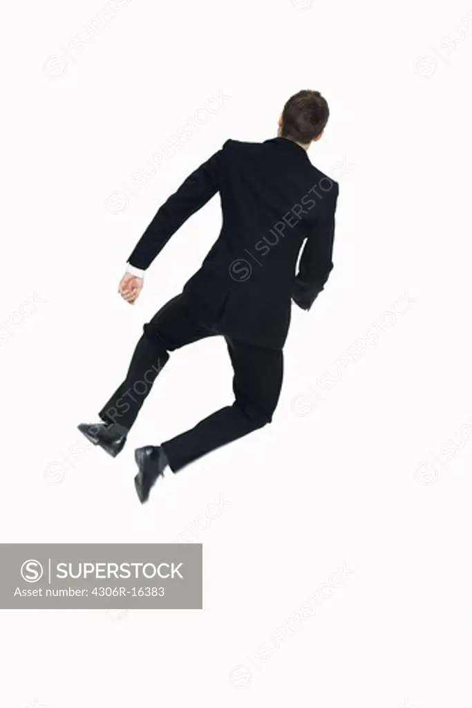 A man in a suit jumping, Sweden