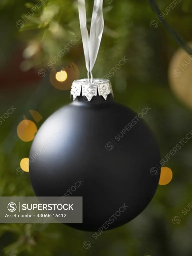 A black Christmas decoration, Sweden.